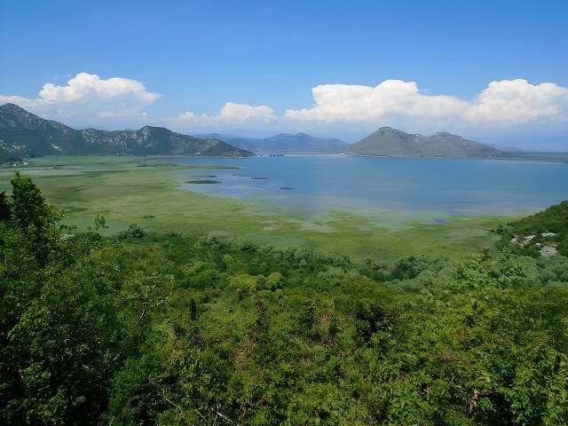 Można zobaczyć most drogowy w kierunku Podgoricy