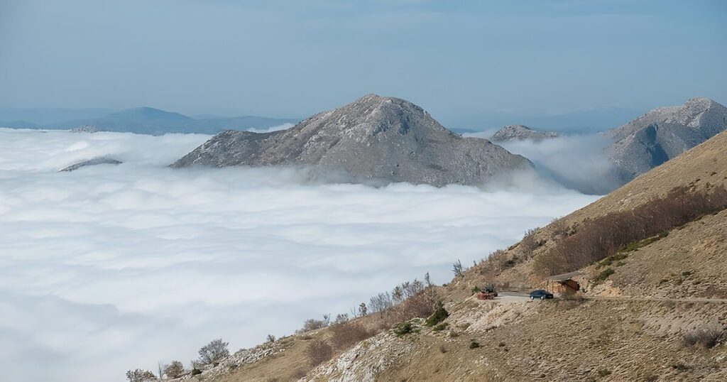 Widok z góry Lovćen, Czarnogóra