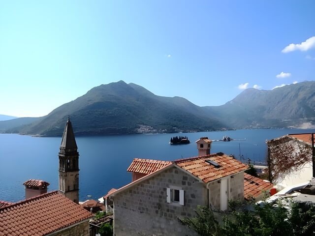 Widok miasta Perast, Czarnogóra